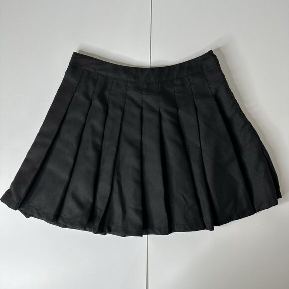 Forever 21 Back Pleated Mini Skirt Womens Sz S Dark Academia Emo Grunge - Picture 9 of 9